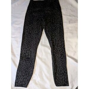 Varley Leggings Animal Print Size Small Side Pockets Reflective‎ Details